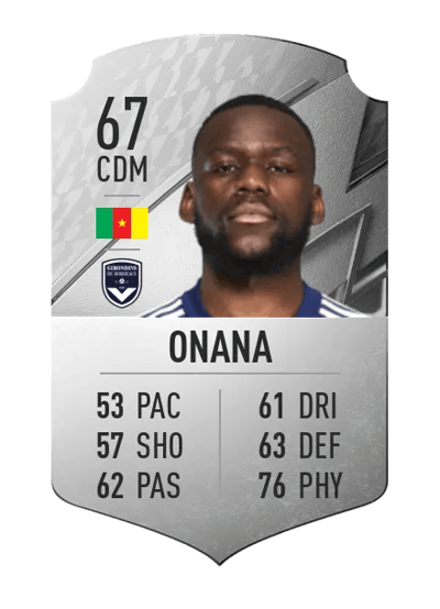 Jean Onana Rare 67 OVR