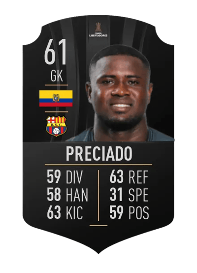 Álvaro Preciado CONMEBOL LIBERTADORES 61 OVR