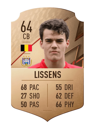 Lucas Lissens Rare 64 OVR