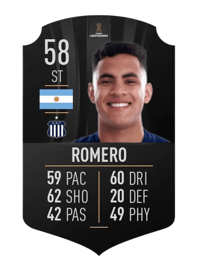 José David Romero CONMEBOL LIBERTADORES 58 OVR