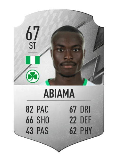 Dickson Abiama Rare 67 OVR