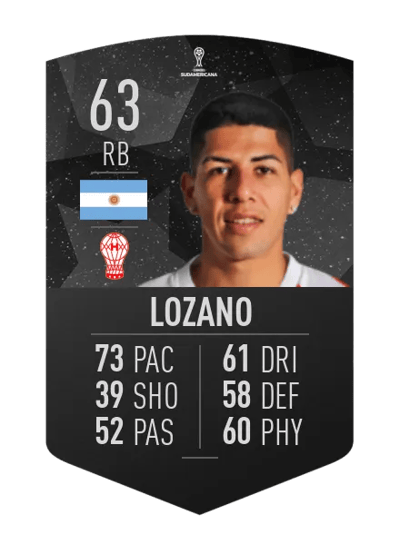 Raúl Alberto Lozano CONMEBOL SUDAMERICANA 63 OVR