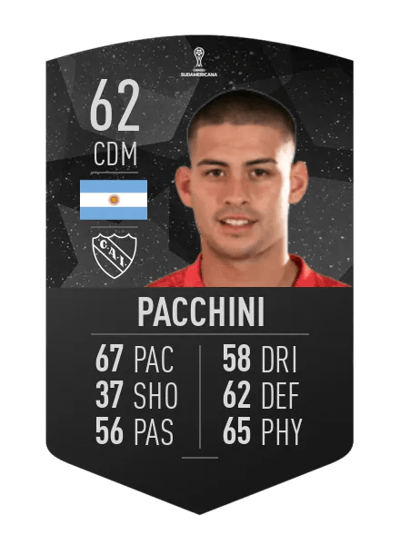 Juan Ignacio Pacchini CONMEBOL SUDAMERICANA 62 OVR