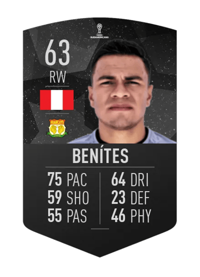 Luis Benítes CONMEBOL SUDAMERICANA 63 OVR