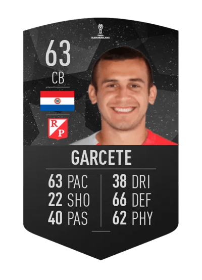Álex Garcete CONMEBOL SUDAMERICANA 63 OVR
