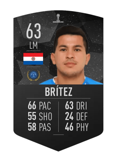 Junior Brítez CONMEBOL SUDAMERICANA 63 OVR