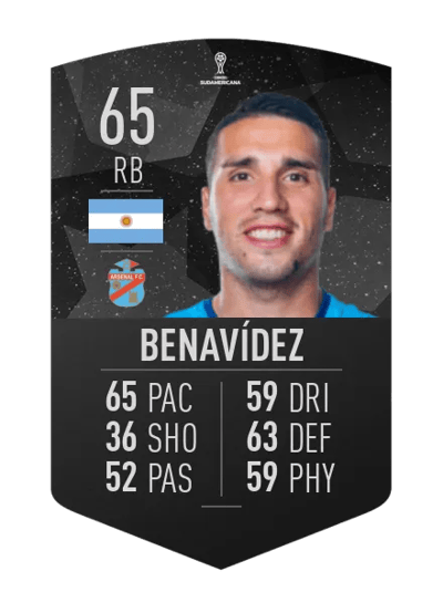 Gastón Benavídez CONMEBOL SUDAMERICANA 65 OVR