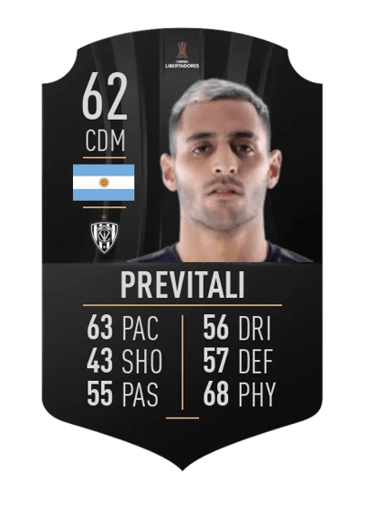 Nicolás Previtali CONMEBOL LIBERTADORES 62 OVR