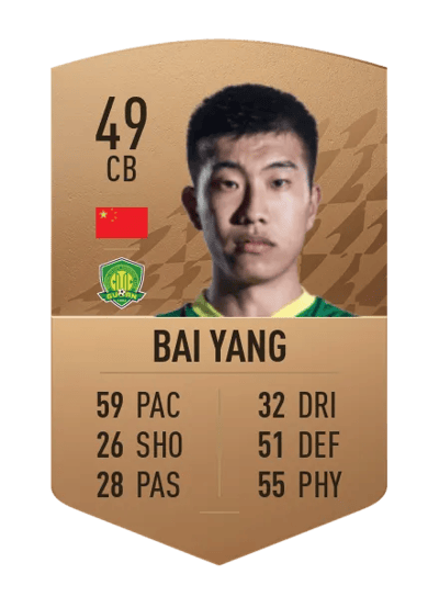 Bai Yang Common 49 OVR