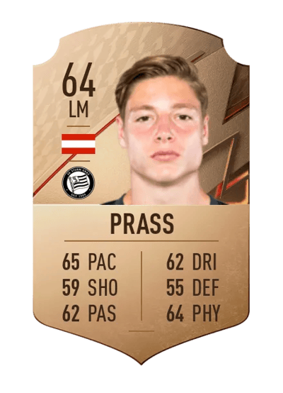 Alexander Prass Rare 64 OVR