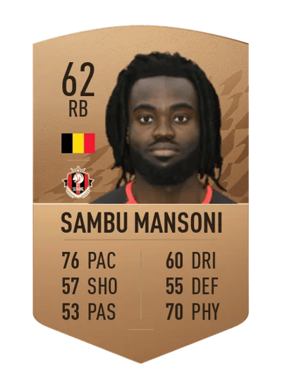 Junior Fabrice Sambu Mansoni Common 62 OVR