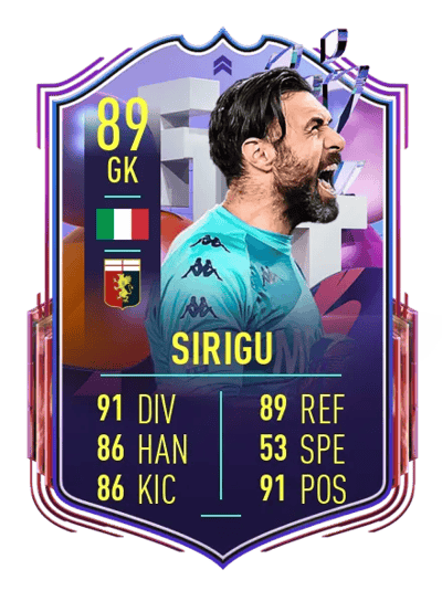 Salvatore Sirigu Fantasy FUT Upgrade 89 OVR