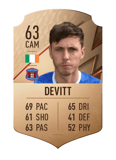 Jamie Devitt Rare 63 OVR
