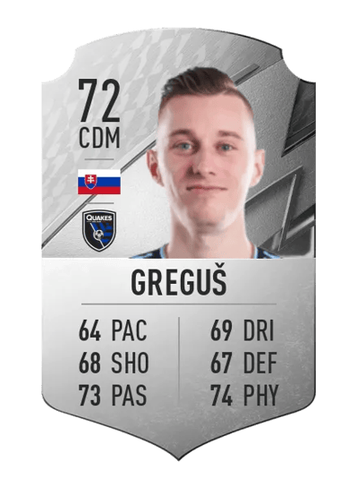 Ján Greguš Rare 72 OVR