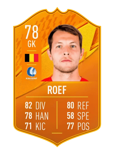 Davy Roef Domestic Man of the Match 78 OVR