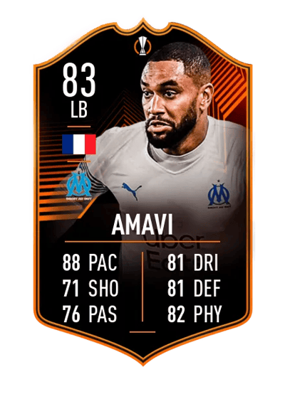 Jordan Amavi UEL Road to the Knockouts 83 OVR