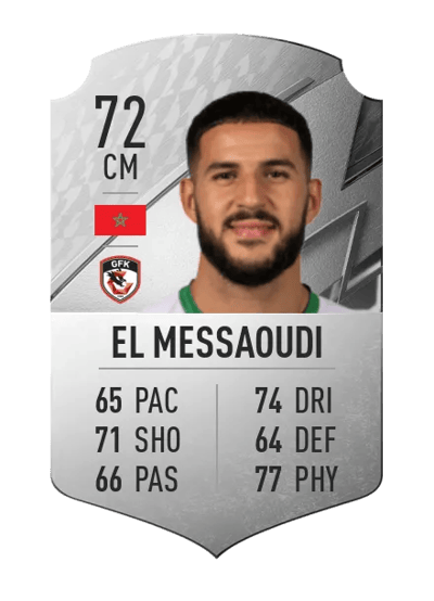 Ahmed El Messaoudi Rare 72 OVR