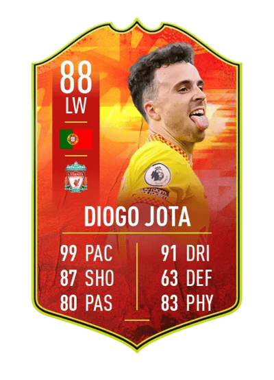 Diogo Jota adidas NUMBERS UP 88 OVR