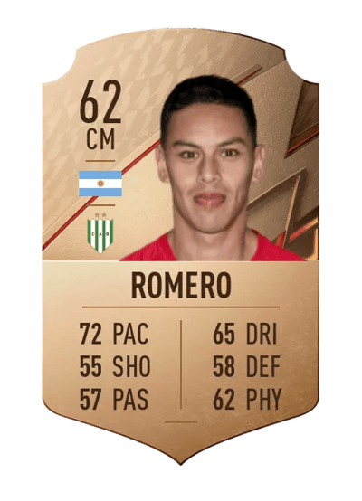 Matías Romero Rare 62 OVR
