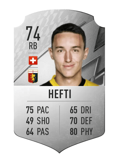 Silvan Hefti Rare 74 OVR