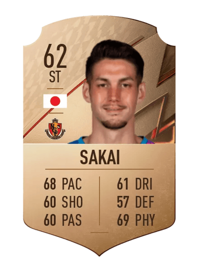 Noriyoshi Sakai Rare 62 OVR