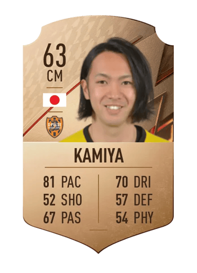 Yuta Kamiya Rare 63 OVR