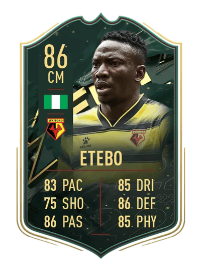 Oghenekaro Etebo WINTER WILDCARDS 86 OVR