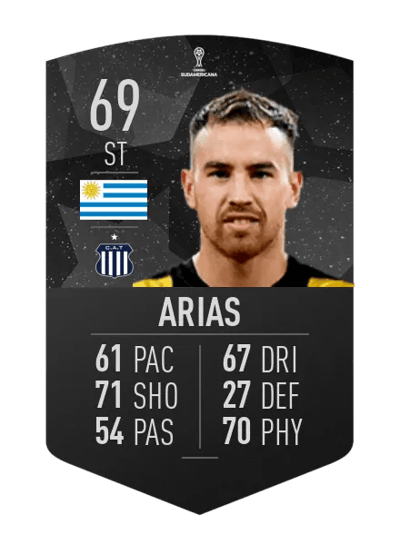 Junior Arias CONMEBOL SUDAMERICANA 69 OVR