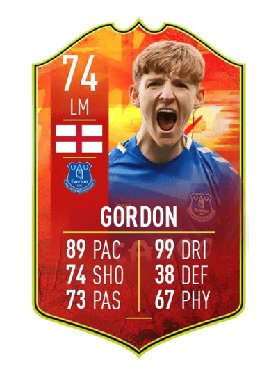 Anthony Gordon adidas NUMBERS UP 74 OVR