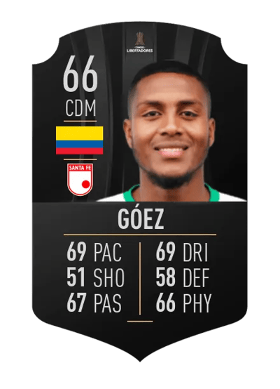 Yéiler Góez CONMEBOL LIBERTADORES 66 OVR