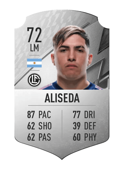Ignacio Aliseda Rare 72 OVR