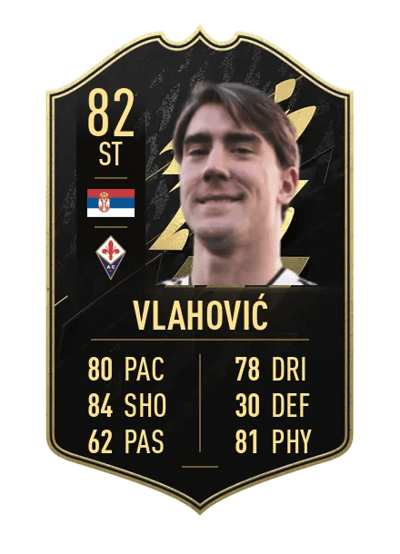 Dušan Vlahović Team of the Week 82 OVR