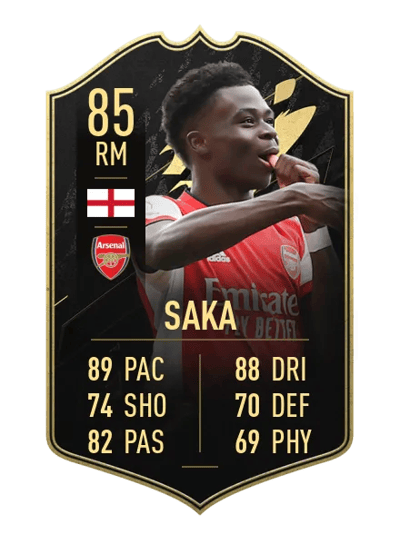 Bukayo Saka Team of the Week 85 OVR