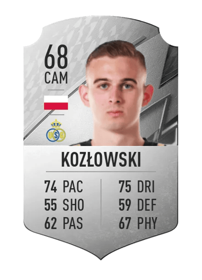 Kacper Kozłowski Rare 68 OVR