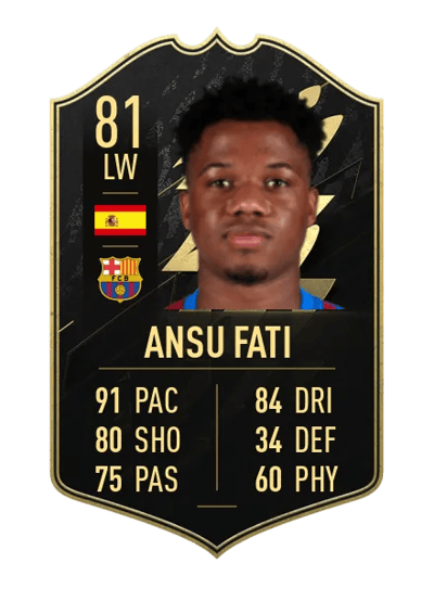 Ansu Fati Team of the Week 81 OVR