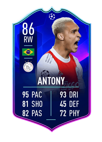 Antony UEFA CHAMPIONS LEAGUE TEAM OF THE TOURNAMENT 86 OVR
