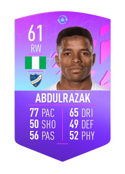 Ishaq Abdulrazak FUT BIRTHDAY TOKEN 61 OVR