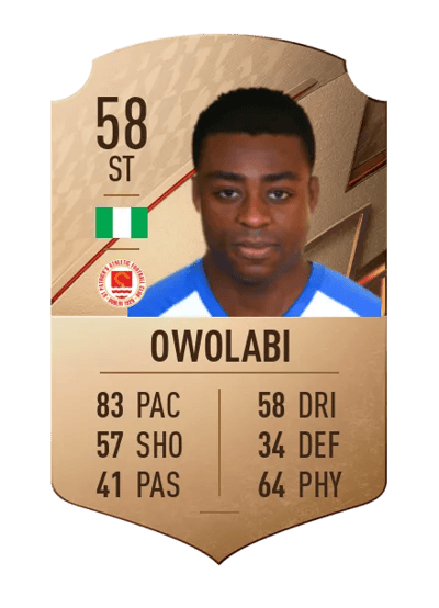Tunde Owolabi Rare 58 OVR
