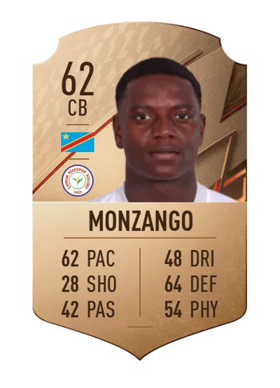 Nathan Monzango Rare 62 OVR