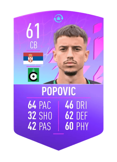 Boris Popovic FUT BIRTHDAY TOKEN 61 OVR