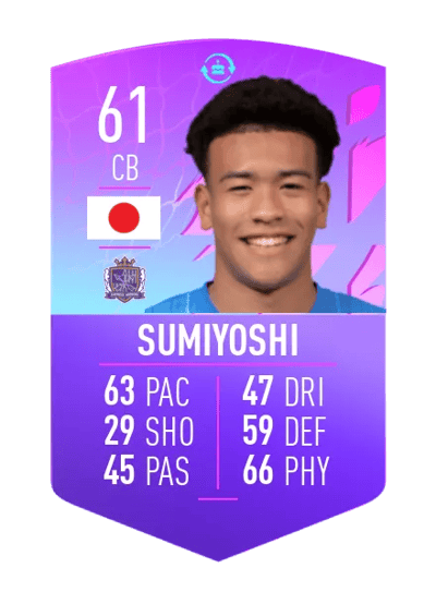 Jelani Reshaun Sumiyoshi FUT BIRTHDAY TOKEN 61 OVR