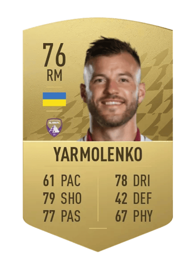 Andriy Yarmolenko Common 76 OVR