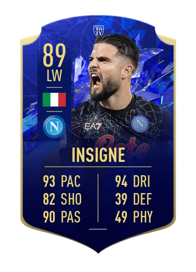 Lorenzo Insigne TOTY HONOURABLE MENTIONS 89 OVR