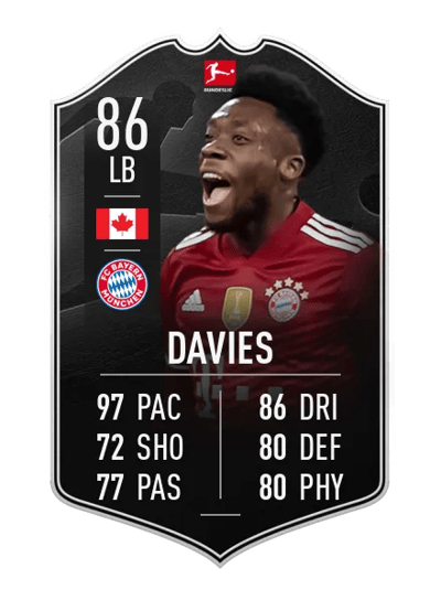 Alphonso Davies POTM Bundesliga 86 OVR