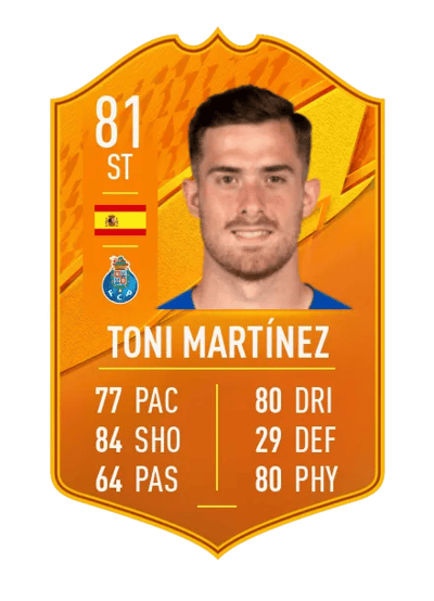 Toni Martínez Domestic Man of the Match 81 OVR