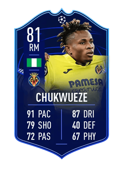 Samuel Chukwueze UEFA Champions League MOTM 81 OVR