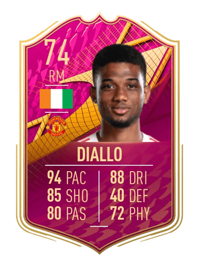 Amad Diallo Premium FUTTIES 74 OVR
