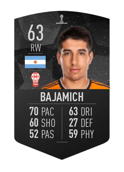 Mateo Bajamich CONMEBOL SUDAMERICANA 63 OVR