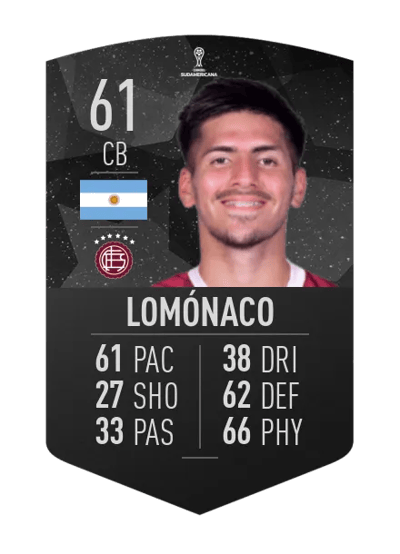 Kevin Lomónaco CONMEBOL SUDAMERICANA 61 OVR