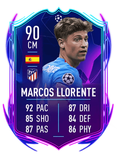 Marcos Llorente UEFA Champions League Road to the Final 90 OVR